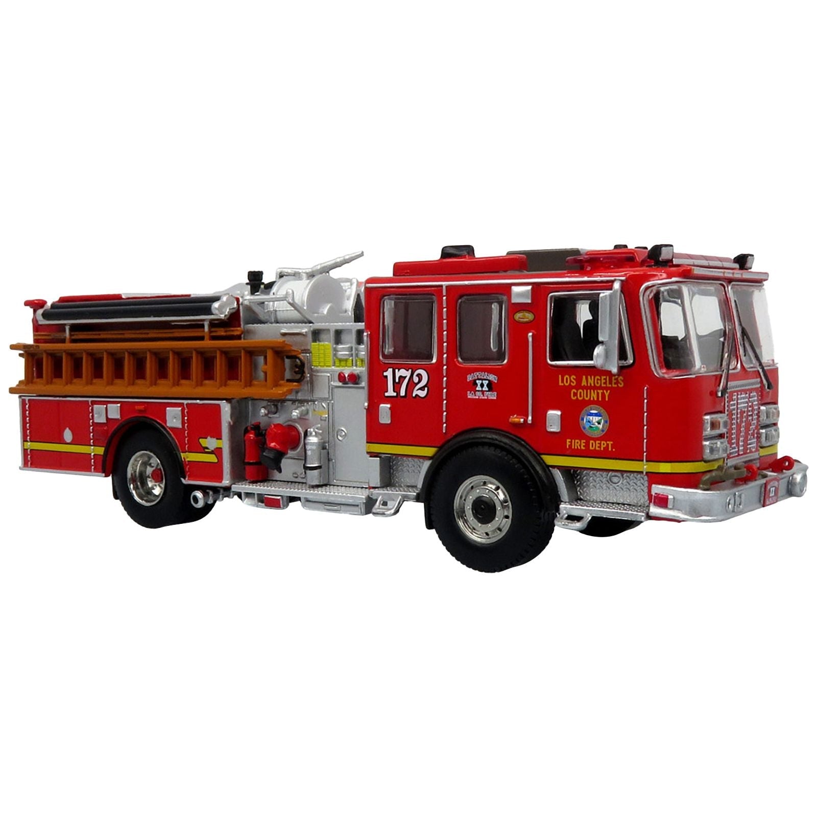 KME Predator Fire Engine 172 "Los Angeles County Fire Department" Red "5 Alarm" Series Limited Edition to 750 pieces Worldwide 1/64 Diecast Model by Iconic Replicas - Iconic Replicas - ModelCars.com