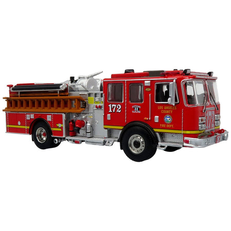 KME Predator Fire Engine 172 "Los Angeles County Fire Department" Red "5 Alarm" Series Limited Edition to 750 pieces Worldwide 1/64 Diecast Model by Iconic Replicas - Iconic Replicas - ModelCars.com