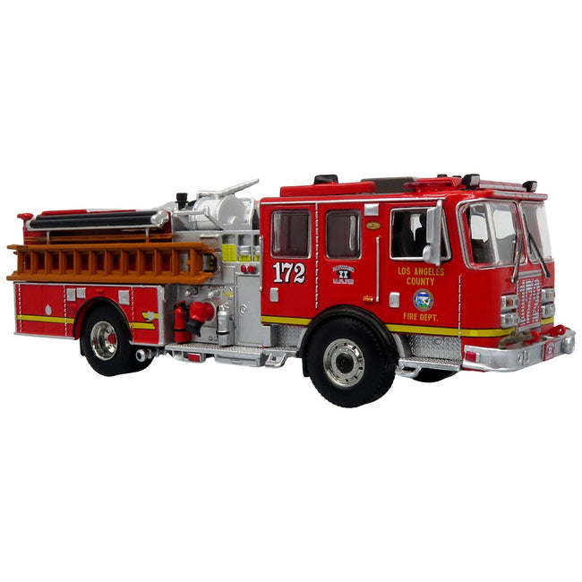 KME Predator Fire Engine 172 "Los Angeles County Fire Department" Red "5 Alarm" Series Limited Edition to 750 pieces Worldwide 1/64 Diecast Model by Iconic Replicas - Iconic Replicas - ModelCars.com