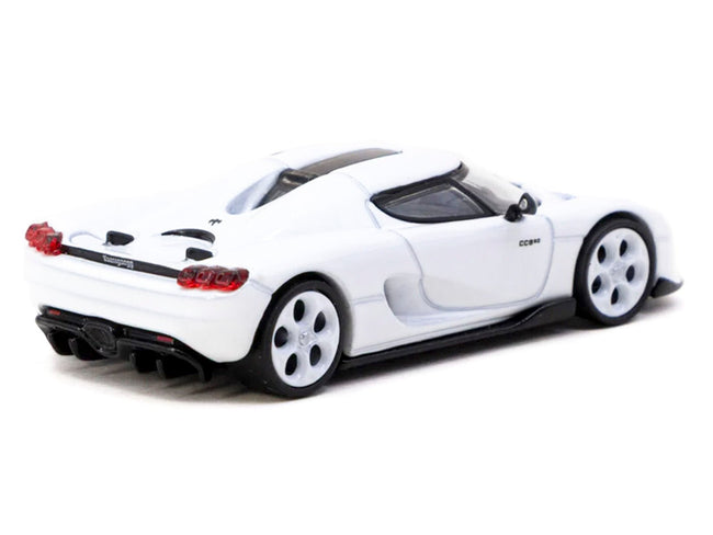 Koenigsegg CC850 White with Tarmac Cards "Global64" Series 1/64 Diecast Model by Tarmac Works-Tarmac Works-ModelCars.com