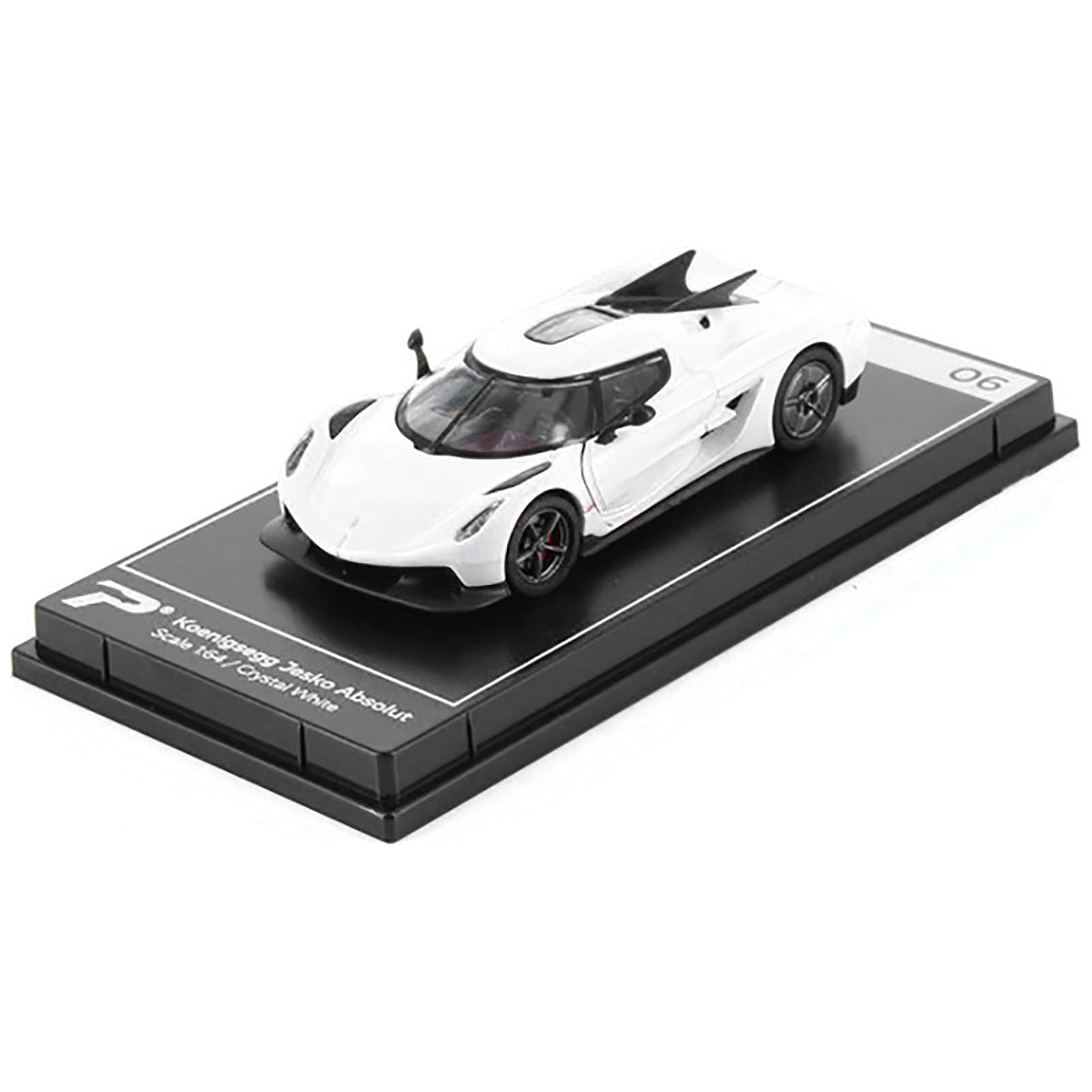 Koenigsegg Jesko Absolut Crystal White Metallic "Hypercar League Collection" 1/64 Diecast Model Car by PosterCars - PosterCars - ModelCars.com