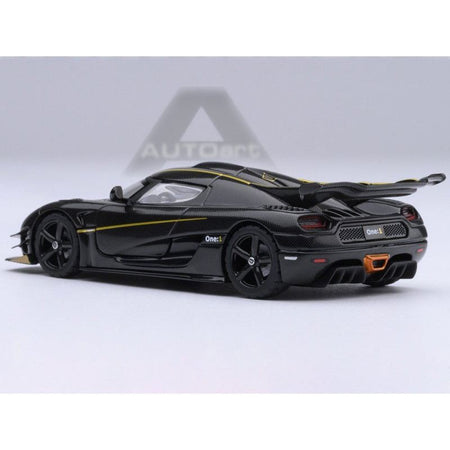 Koenigsegg One:1 Carbon Fiber with Gold Stripes 1/64 Diecast Model Car by Autoart - Autoart - ModelCars.com