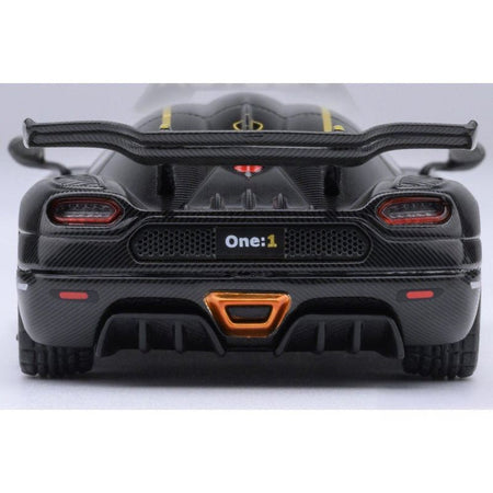 Koenigsegg One:1 Carbon Fiber with Gold Stripes 1/64 Diecast Model Car by Autoart - Autoart - ModelCars.com