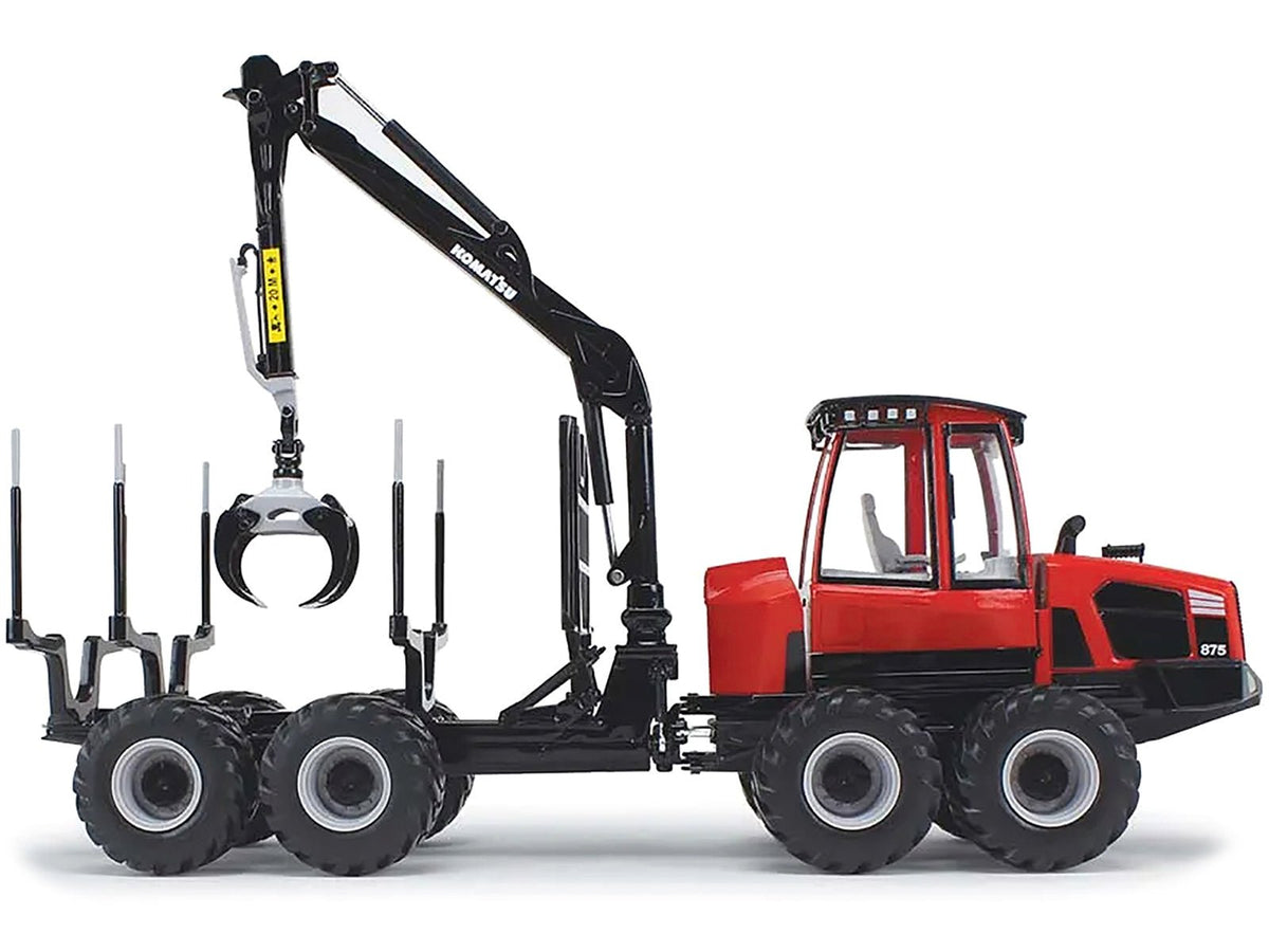 Komatsu 875.1 Forwarder Red and Black 1/32 Diecast Model by First Gear-First Gear-ModelCars.com