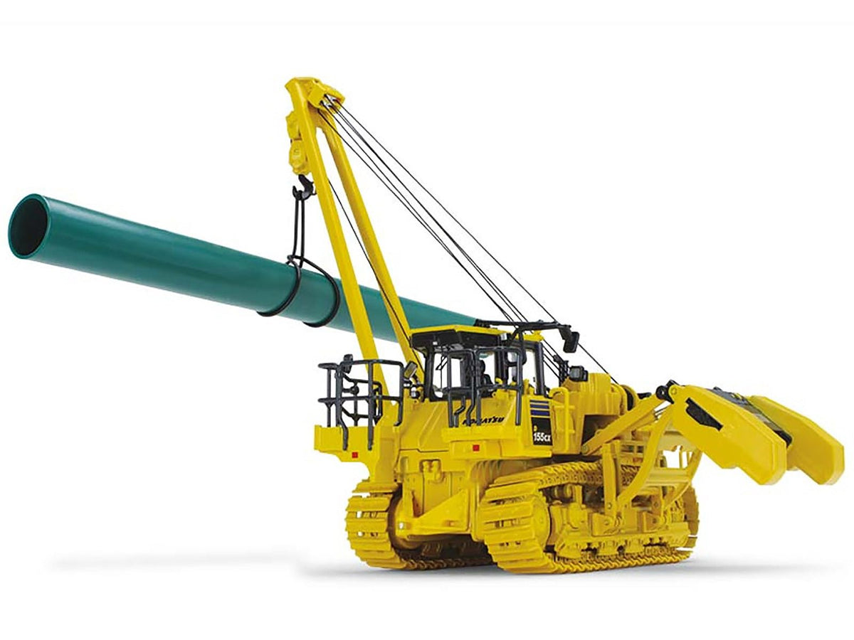 Komatsu D155CX-8 With K170 Pipelayer Yellow with Accessories 1/50 Diecast Model by First Gear-First Gear-ModelCars.com