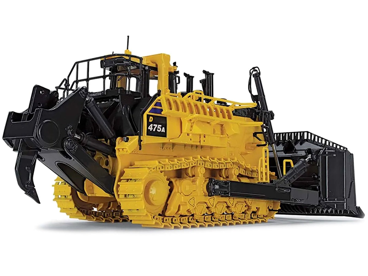 Komatsu D475A-8 Dozer with Ripper Yellow 1/50 Diecast Model by First Gear-First Gear-ModelCars.com