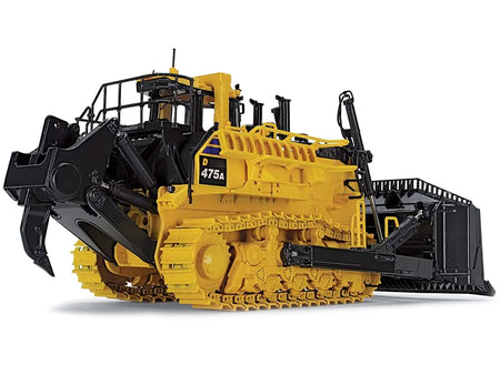 Komatsu D475A-8 Dozer with Ripper Yellow 1/50 Diecast Model by First Gear-First Gear-ModelCars.com