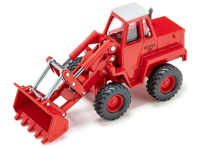 Kramer 411 Wheel Loader Red with White Top 1/50 Diecast Model by Siku-SIKU-ModelCars.com
