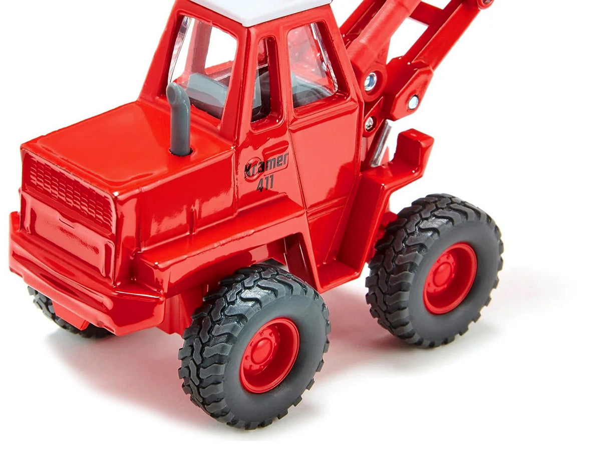 Kramer 411 Wheel Loader Red with White Top 1/50 Diecast Model by Siku-SIKU-ModelCars.com