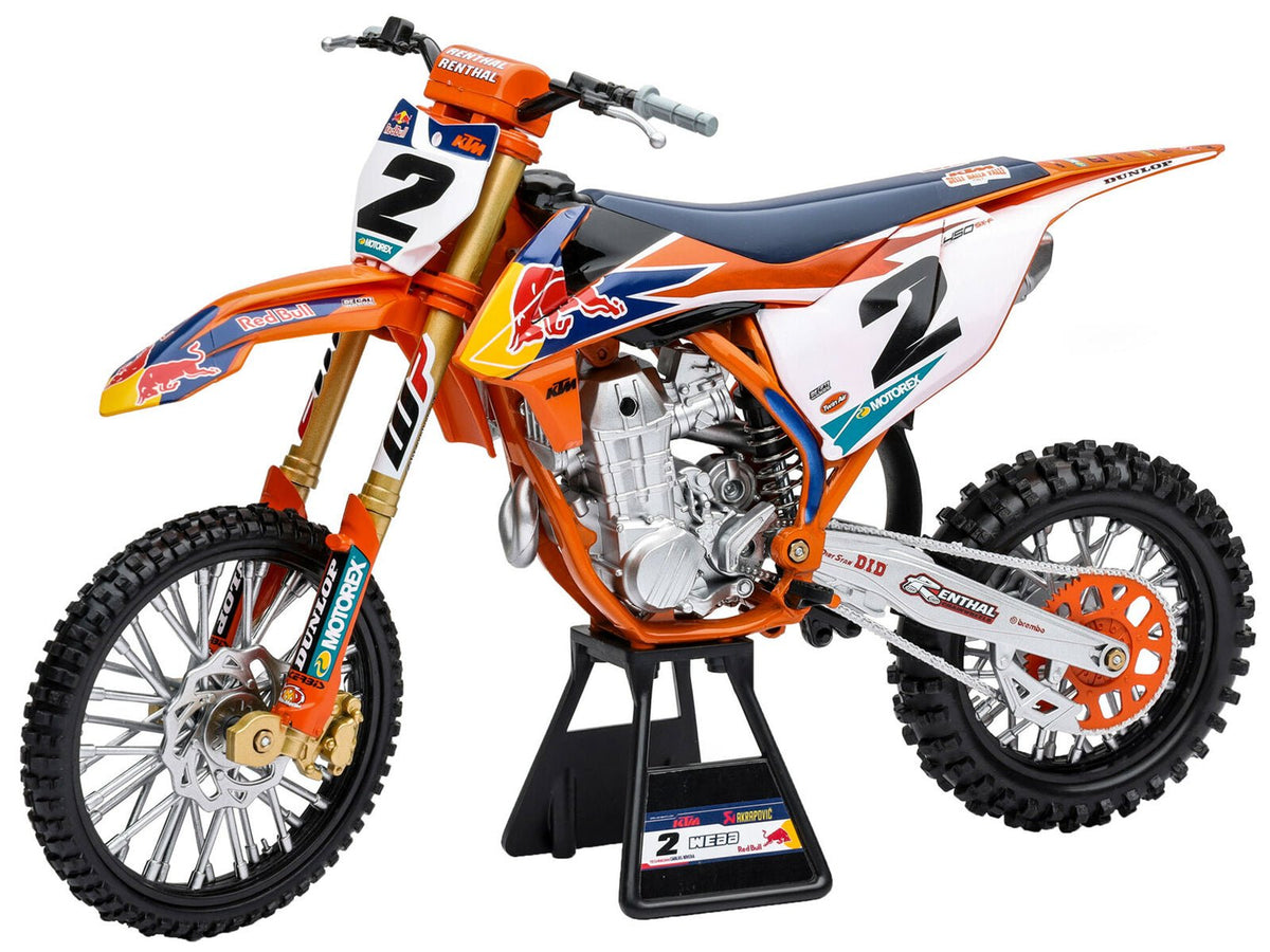 KTM 450 SX-F #2 Cooper Webb "Red Bull KTM Factory Racing" SuperCross 1/6 Diecast Model by New Ray-New Ray-ModelCars.com