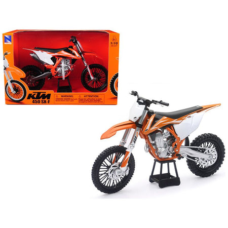 KTM 450 SX - F Dirt Bike Orange and White 1/10 Diecast Motorcycle Model by New Ray - New Ray - ModelCars.com