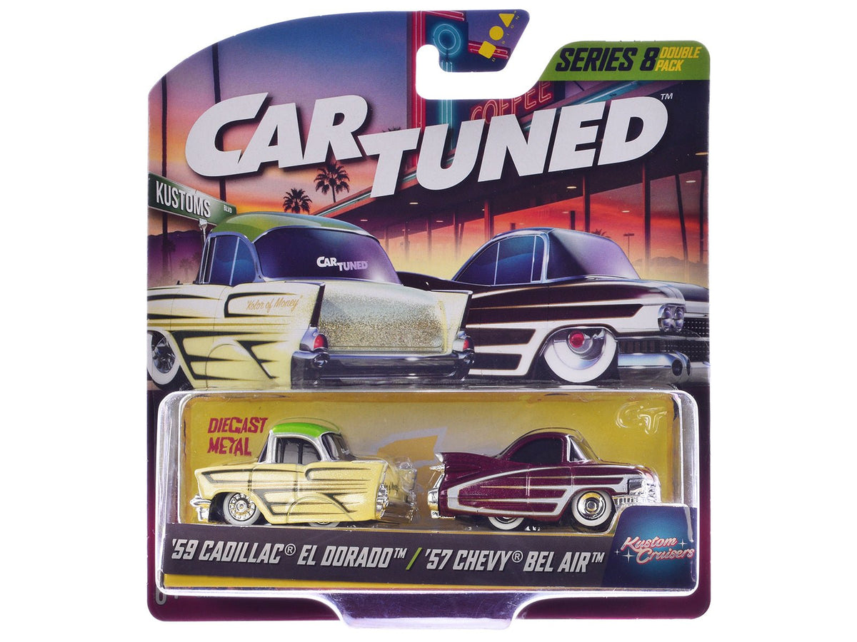 "Kustoms" Double Pack Series 8 Set of 4 Cars Diecast Model Cars by CarTuned-Car Tuned-ModelCars.com
