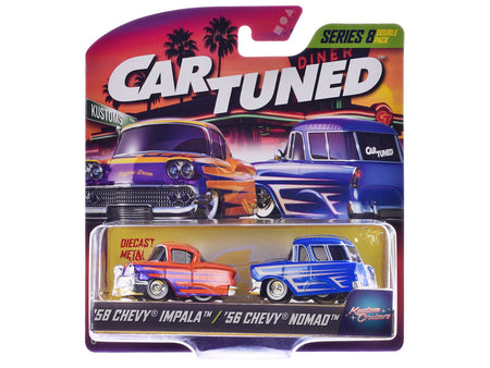 "Kustoms" Double Pack Series 8 Set of 4 Cars Diecast Model Cars by CarTuned-Car Tuned-ModelCars.com