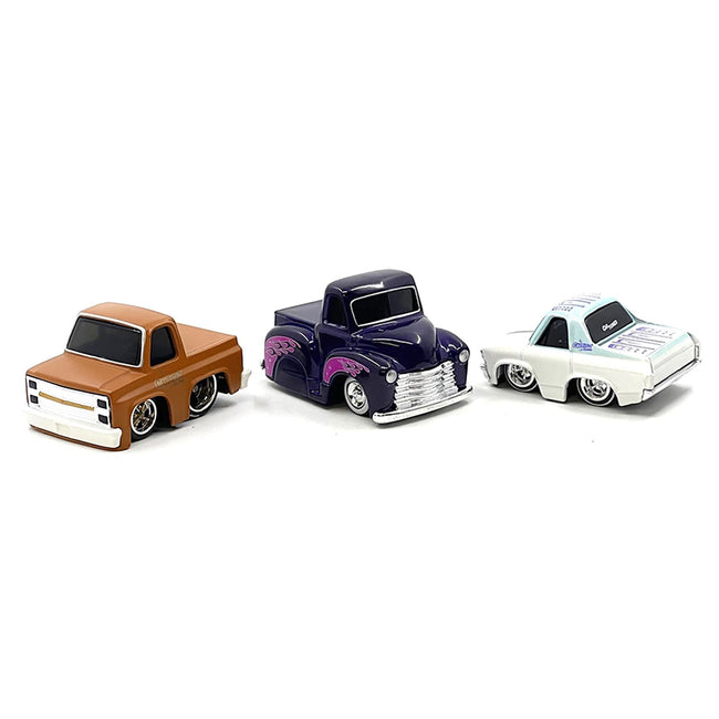 "Kustoms" Series 4 Chevrolet Triple Pack Set of 3 Cars Diecast Model Cars by CarTuned-Car Tuned-ModelCars.com