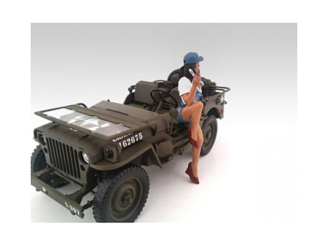 Lady Mechanic Jessie Figure for 1/18 Scale Models by American Diorama-American Diorama-ModelCars.com