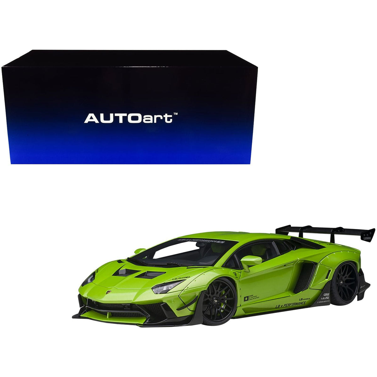 Lamborghini Aventador Liberty Walk LB - Works Pearl Green Metallic Limited Edition 1/18 Model Car by Autoart - Autoart - ModelCars.com