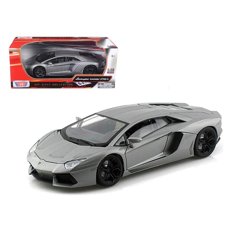 Lamborghini Aventador LP700 - 4 Gray Metallic 1/18 Diecast Model Car by Motormax - Motormax - ModelCars.com