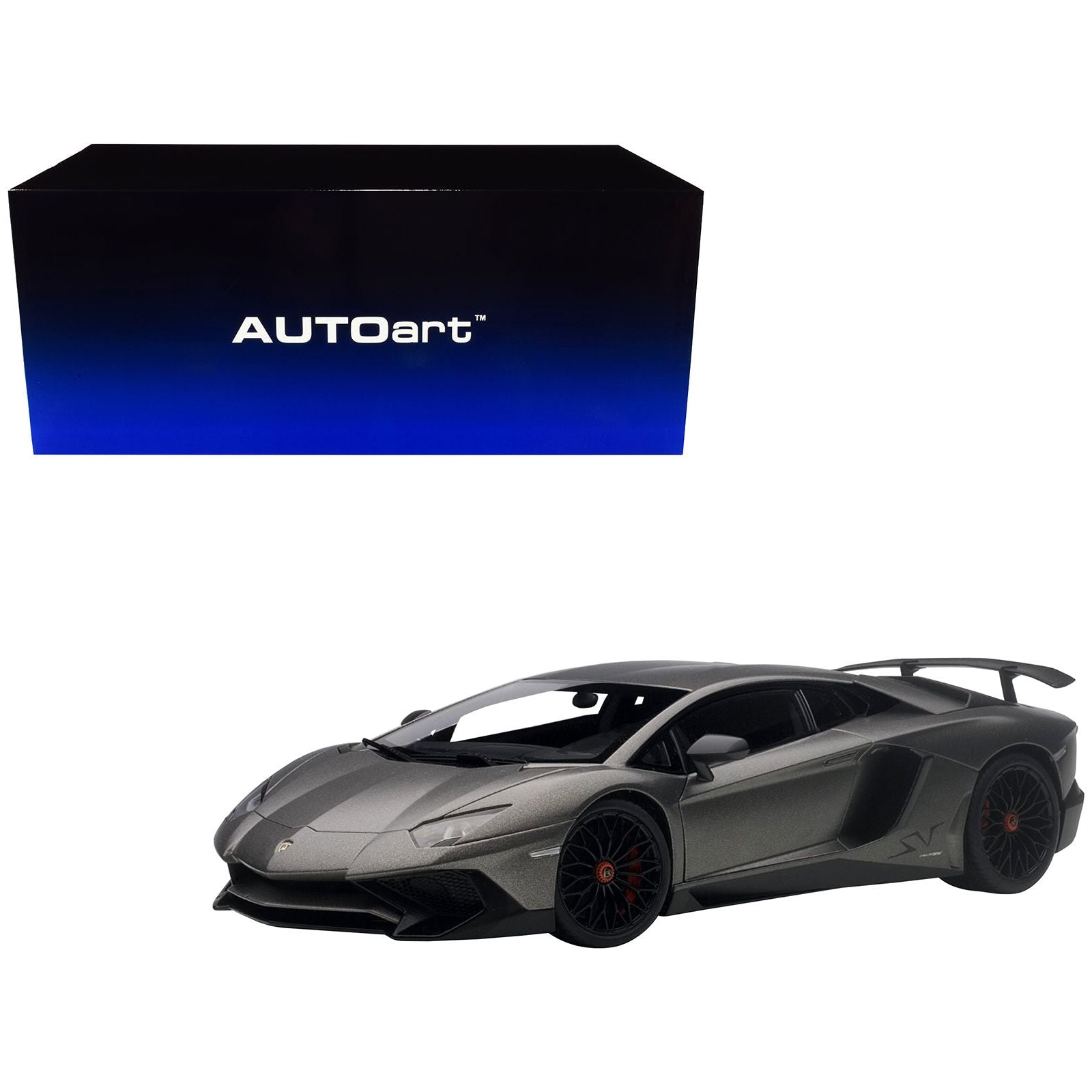 Lamborghini Aventador LP750 - 4 SV Grigio Titans/ Matt Grey 1/18 Model Car by Autoart - Autoart - ModelCars.com