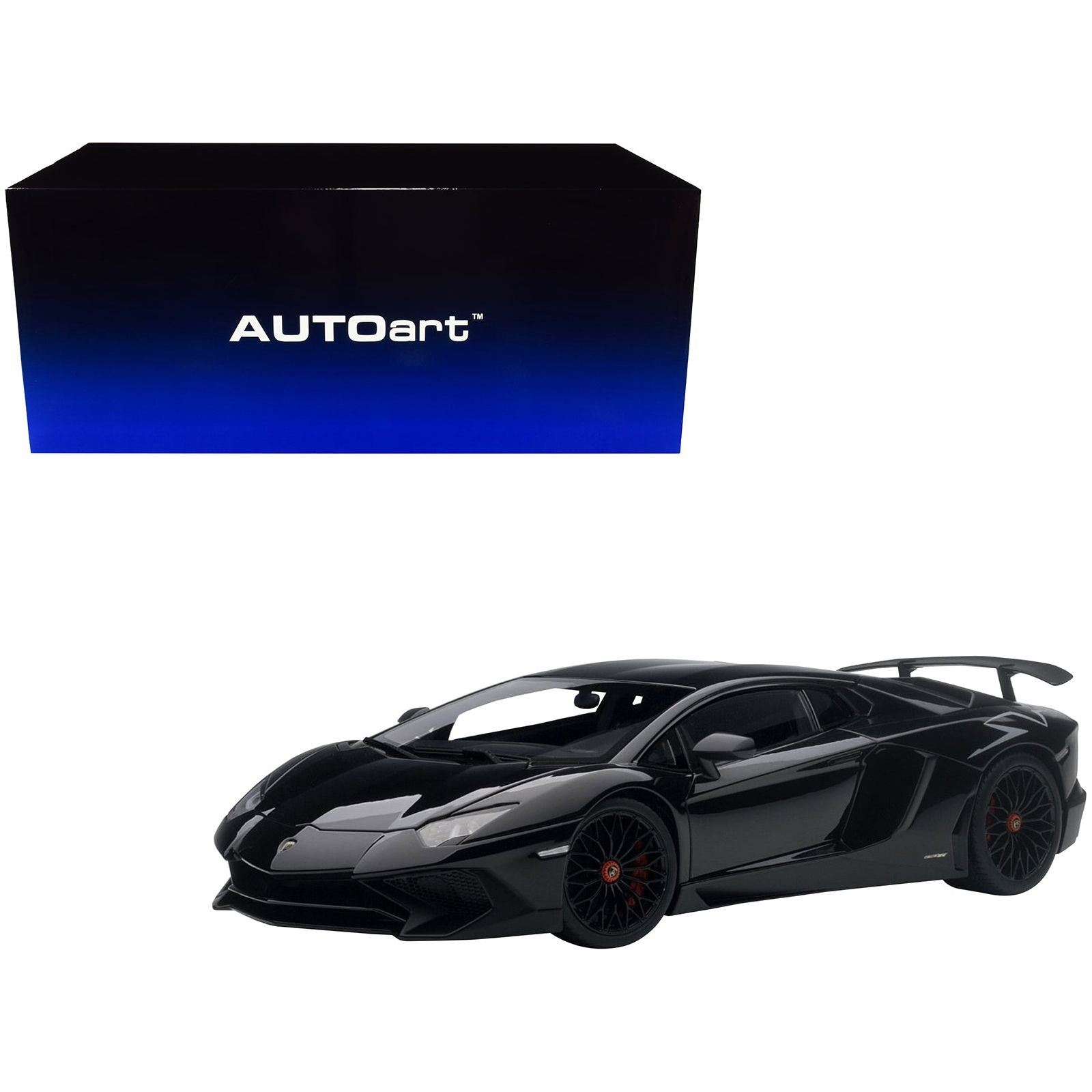 Lamborghini Aventador LP750 - 4 SV Nero Aldebaran/ Gloss Black 1/18 Model Car by Autoart - Autoart - ModelCars.com