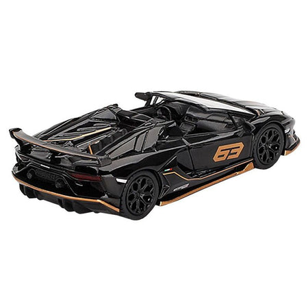 Lamborghini Aventador SVJ 63 Roadster Nero Aldebaran Black Limited Edition 1/64 Diecast Model Car by Mini GT - Mini GT - ModelCars.com