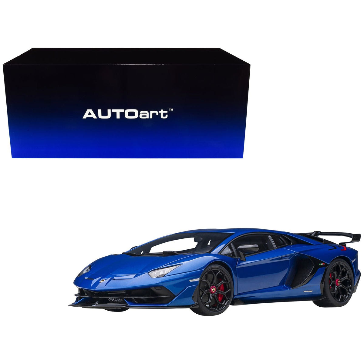 Lamborghini Aventador SVJ Blue Nethuns Metallic 1/18 Model Car by Autoart - Autoart - ModelCars.com