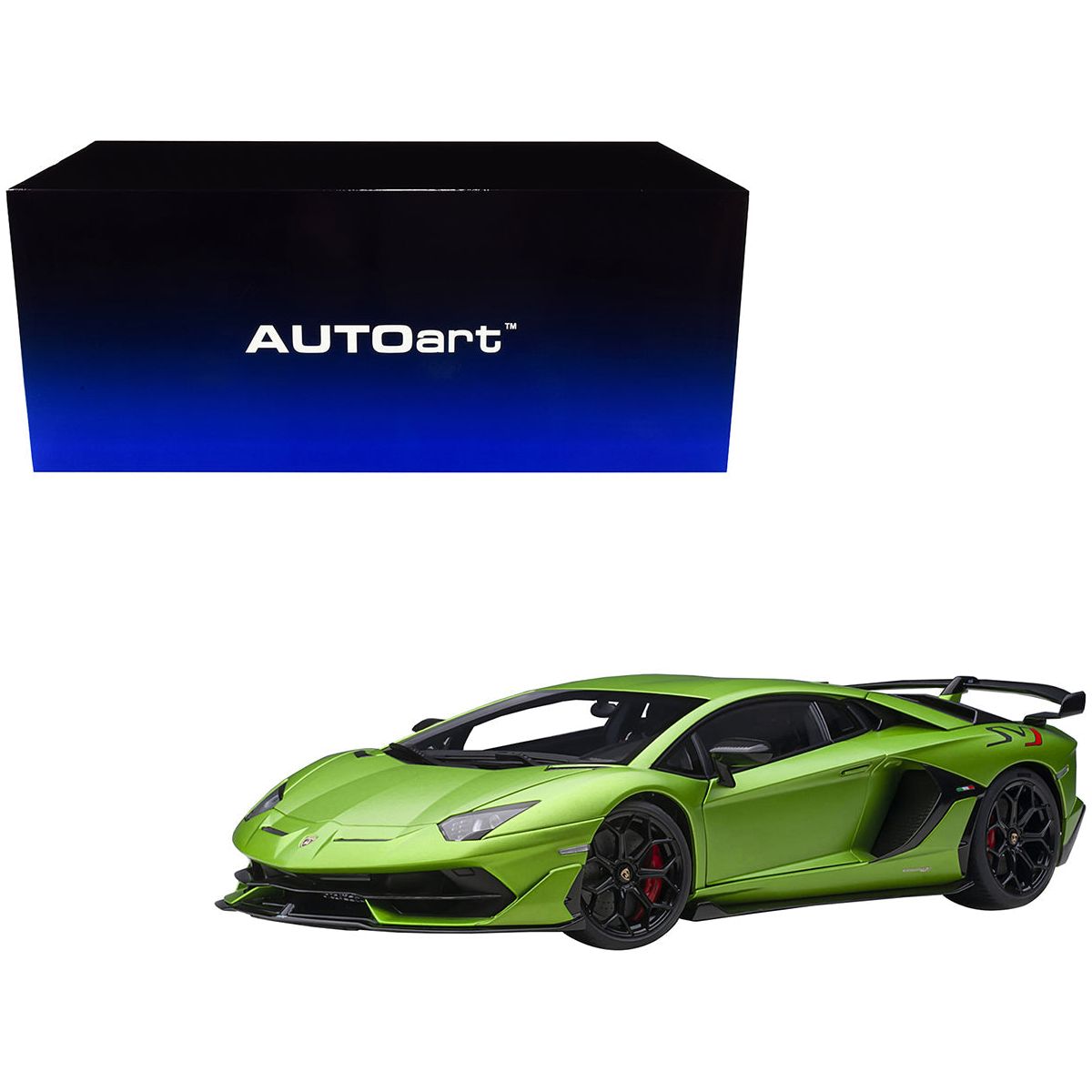 Lamborghini Aventador SVJ Verde Alceo Matt Green Metallic 1/18 Model Car by Autoart - Autoart - ModelCars.com