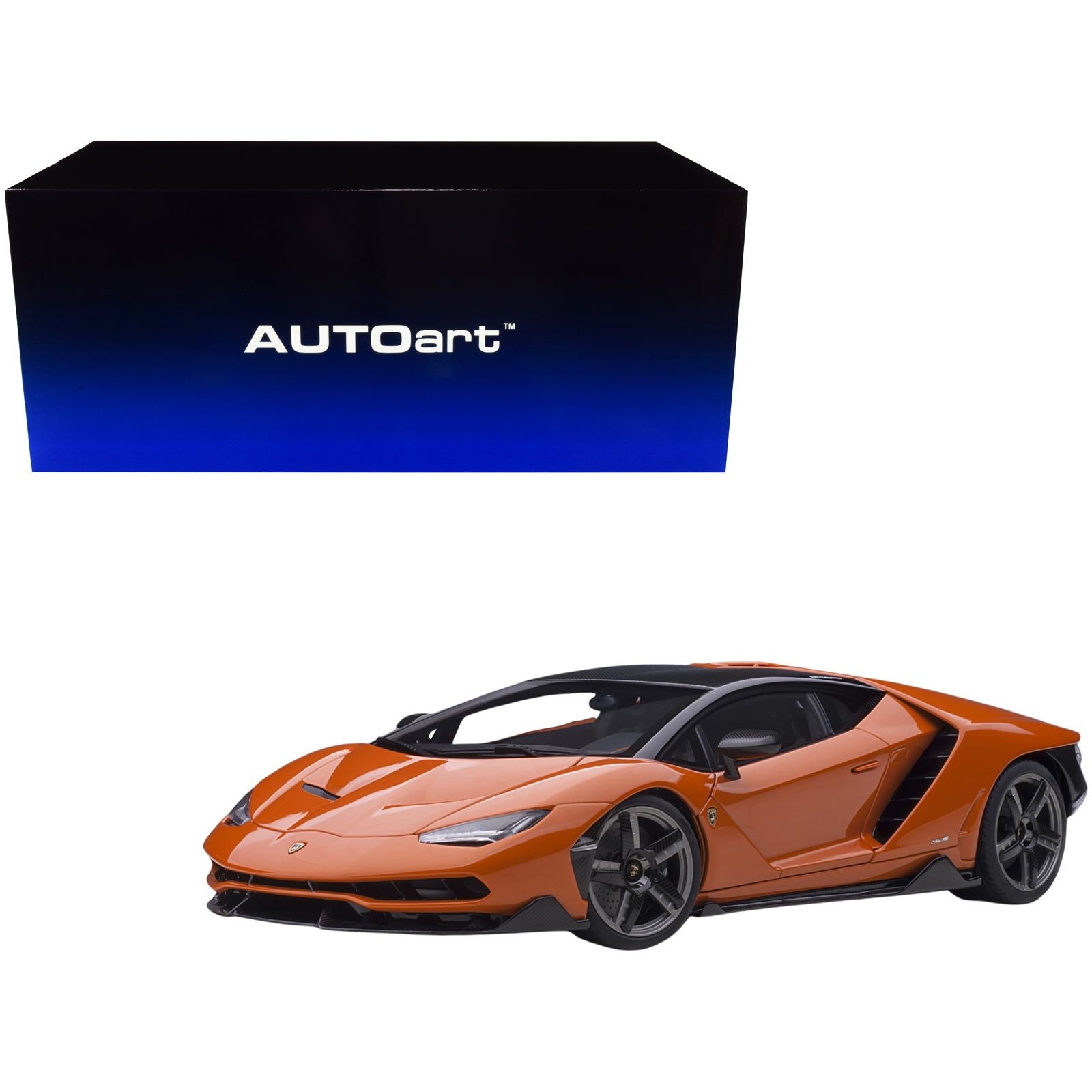 Lamborghini Centenario Arancio Argos / Pearl Orange with Carbon Top 1/18 Model Car by Autoart - Autoart - ModelCars.com