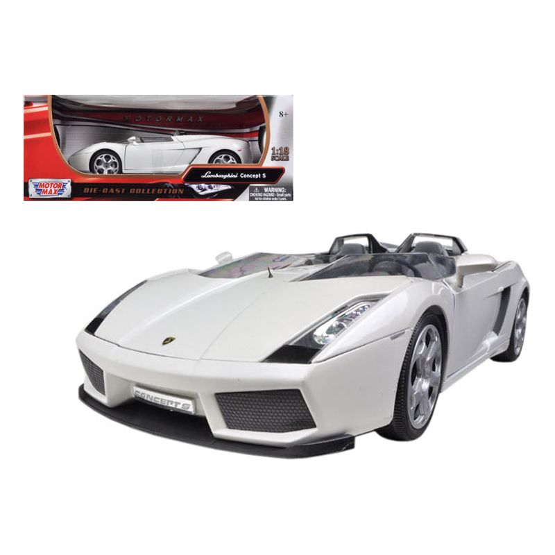 Lamborghini Concept S Pearl White 1/18 Diecast Car Model by Motormax - Motormax - ModelCars.com