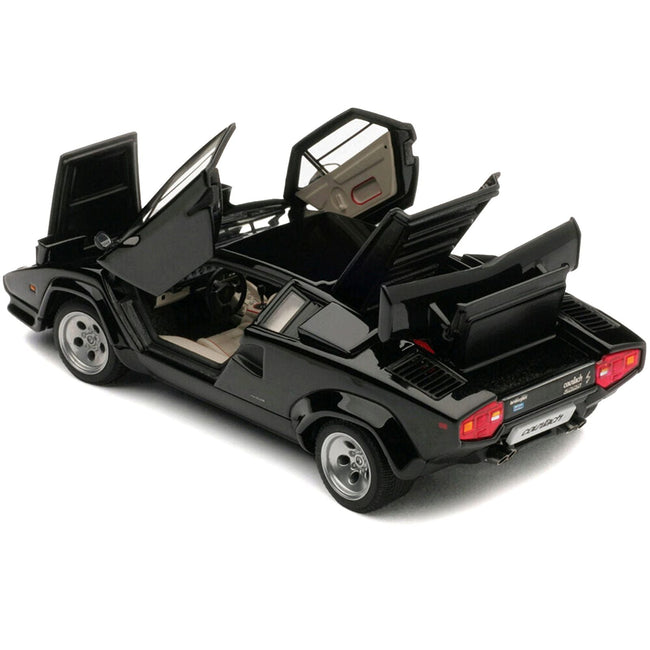 Lamborghini Countach 5000S Black 1/43 Diecast Model Car by Autoart-Autoart-ModelCars.com