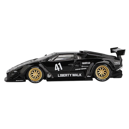 Lamborghini Countach LB-WORKS #41 Black Limited Edition 1/64 Diecast Model Car by Mini GT-Mini GT-ModelCars.com