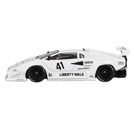Lamborghini Countach LB-WORKS #41 White "2024 Tokyo Auto Salon" Limited Edition 1/64 Diecast Model Car by Mini GT-Mini GT-ModelCars.com