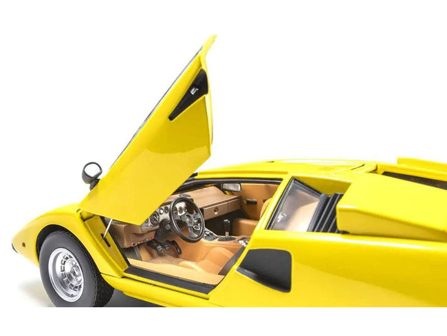 Lamborghini Countach LP 400 Yellow 1/18 Diecast Model Car by Kyosho-Kyosho-ModelCars.com