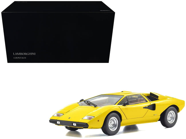 Lamborghini Countach LP 400 Yellow 1/18 Diecast Model Car by Kyosho-Kyosho-ModelCars.com