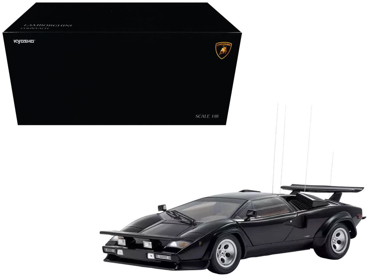 Lamborghini Countach LP 400S Black "The Cannonball Run" (1981) Movie 1/18 Diecast Model Car by Kyosho-Kyosho-ModelCars.com