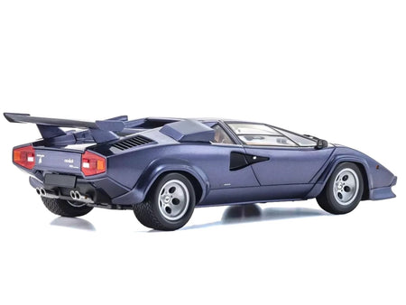 Lamborghini Countach LP 5000 Quattrovalvole Dark Blue Metallic 1/18 Diecast Model Car by Kyosho-Kyosho-ModelCars.com
