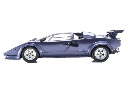 Lamborghini Countach LP 5000 Quattrovalvole Dark Blue Metallic 1/18 Diecast Model Car by Kyosho-Kyosho-ModelCars.com