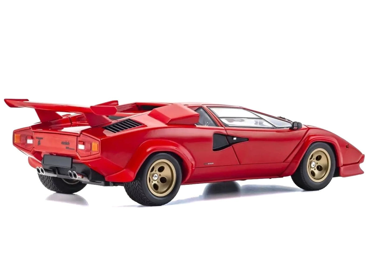 Lamborghini Countach LP 5000 Quattrovalvole Red with Gold Wheels 1/18 Diecast Model Car by Kyosho-Kyosho-ModelCars.com