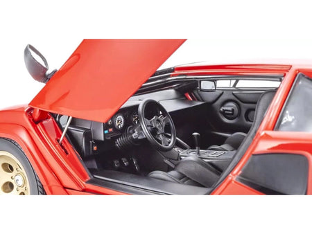 Lamborghini Countach LP 5000 Quattrovalvole Red with Gold Wheels 1/18 Diecast Model Car by Kyosho-Kyosho-ModelCars.com