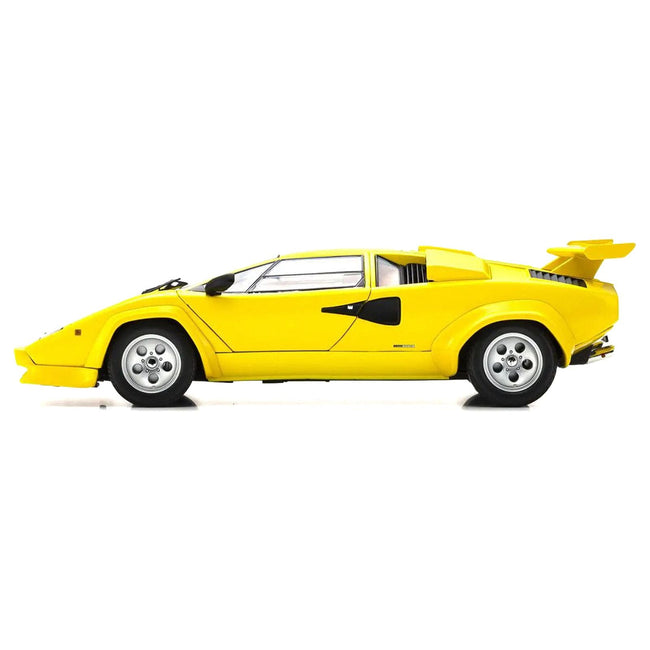 Lamborghini Countach LP 5000 Quattrovalvole Yellow 1/18 Diecast Model Car by Kyosho-Kyosho-ModelCars.com