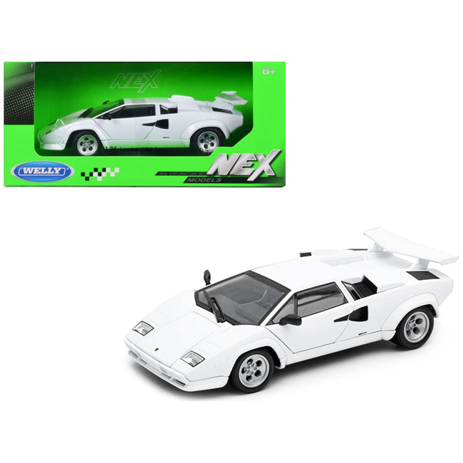 Lamborghini Countach LP 5000 S White "NEX Models" Series 1/24 Diecast Model Car by Welly - Welly - ModelCars.com