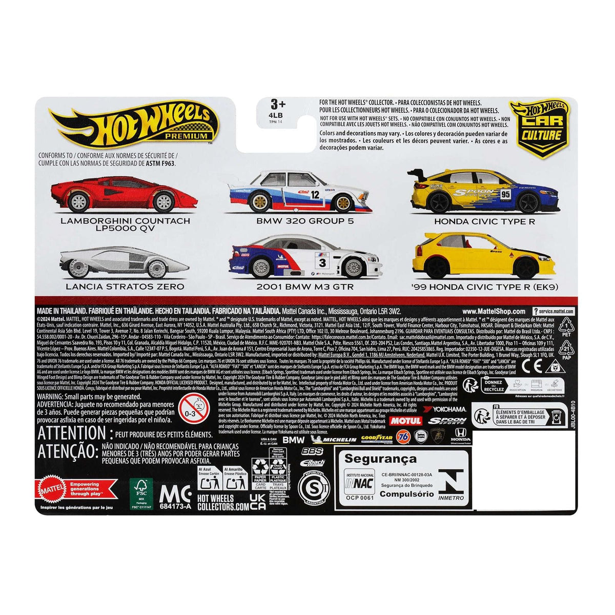 Lamborghini Countach LP5000 QV Red and Lancia Stratos Zero Gray Metallic "Car Culture" Set of 2 Cars Diecast Model Cars by Hot Wheels-Hotwheels-ModelCars.com