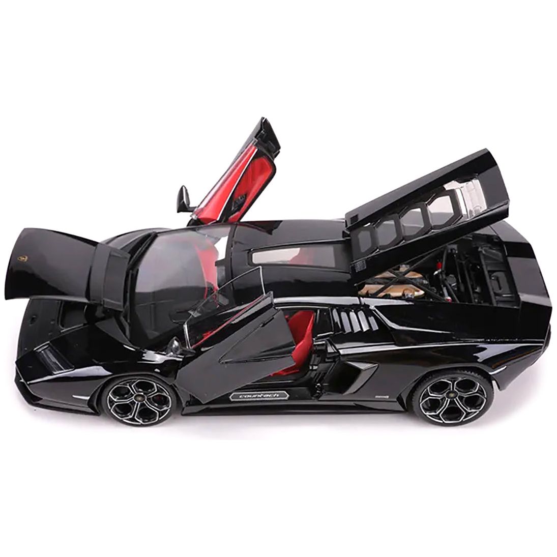Lamborghini Countach LPI 800 - 4 Black with Red Interior "Special Edition" 1/18 Diecast Model Car by Maisto - Maisto - ModelCars.com