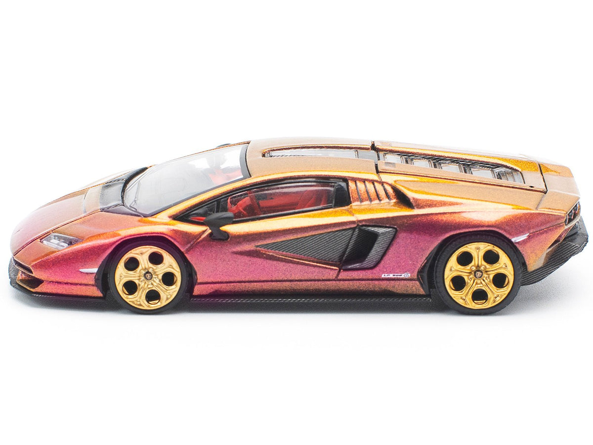 Lamborghini Countach LPI 800-4 Blu Hal Metallic 1/64 Diecast Model Car by Pop Race-Pop Race-ModelCars.com