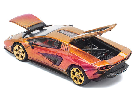Lamborghini Countach LPI 800-4 Blu Hal Metallic 1/64 Diecast Model Car by Pop Race-Pop Race-ModelCars.com