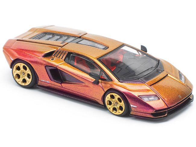 Lamborghini Countach LPI 800-4 Blu Hal Metallic 1/64 Diecast Model Car by Pop Race-Pop Race-ModelCars.com