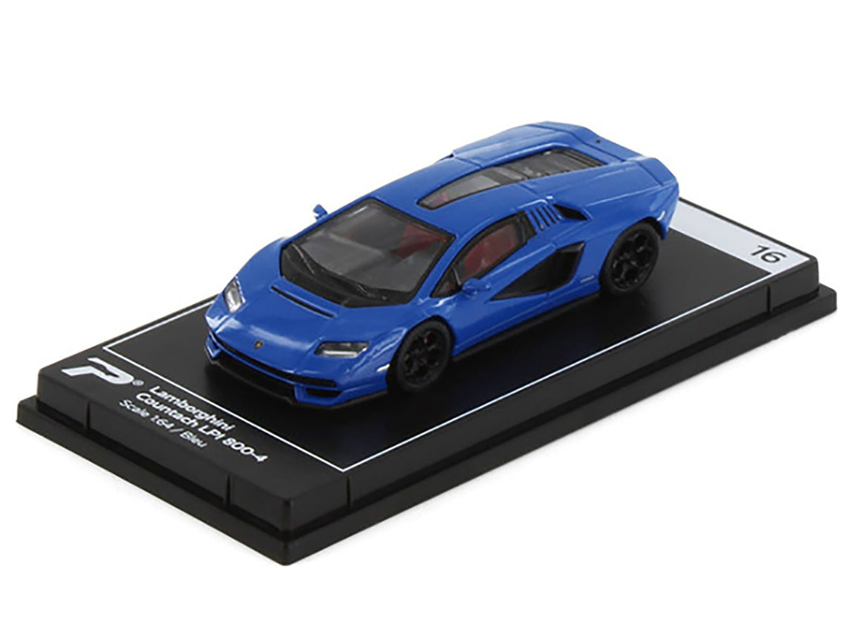 Lamborghini Countach LPI 800-4 Blue "Hypercar League Collection" 1/64 Diecast Model Car by PosterCars-PosterCars-ModelCars.com
