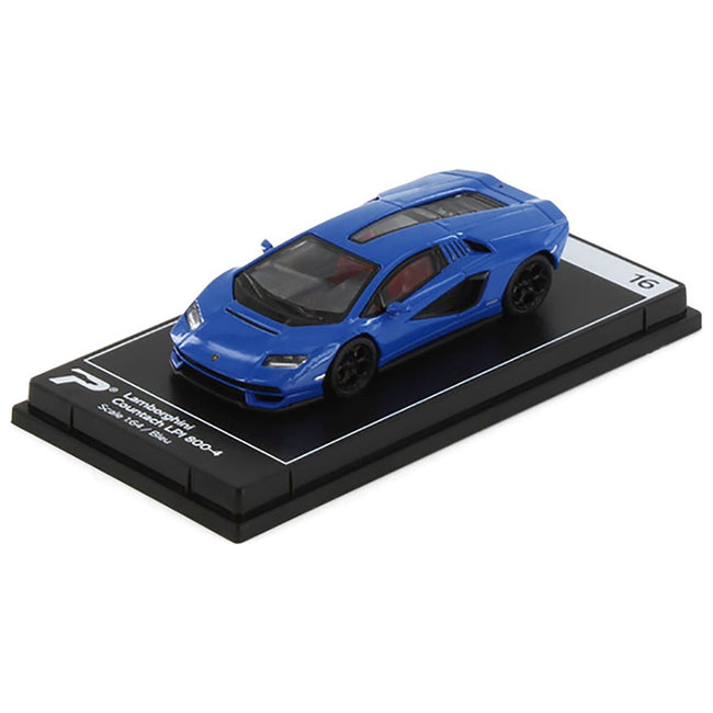 Lamborghini Countach LPI 800 - 4 Blue "Hypercar League Collection" 1/64 Diecast Model Car by PosterCars - PosterCars - ModelCars.com