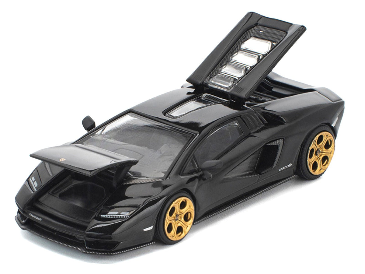 Lamborghini Countach LPI 800-4 Deep Black 1/64 Diecast Model Car by Pop Race-Pop Race-ModelCars.com
