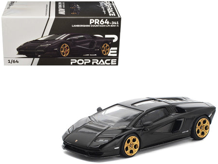 Lamborghini Countach LPI 800-4 Deep Black 1/64 Diecast Model Car by Pop Race-Pop Race-ModelCars.com