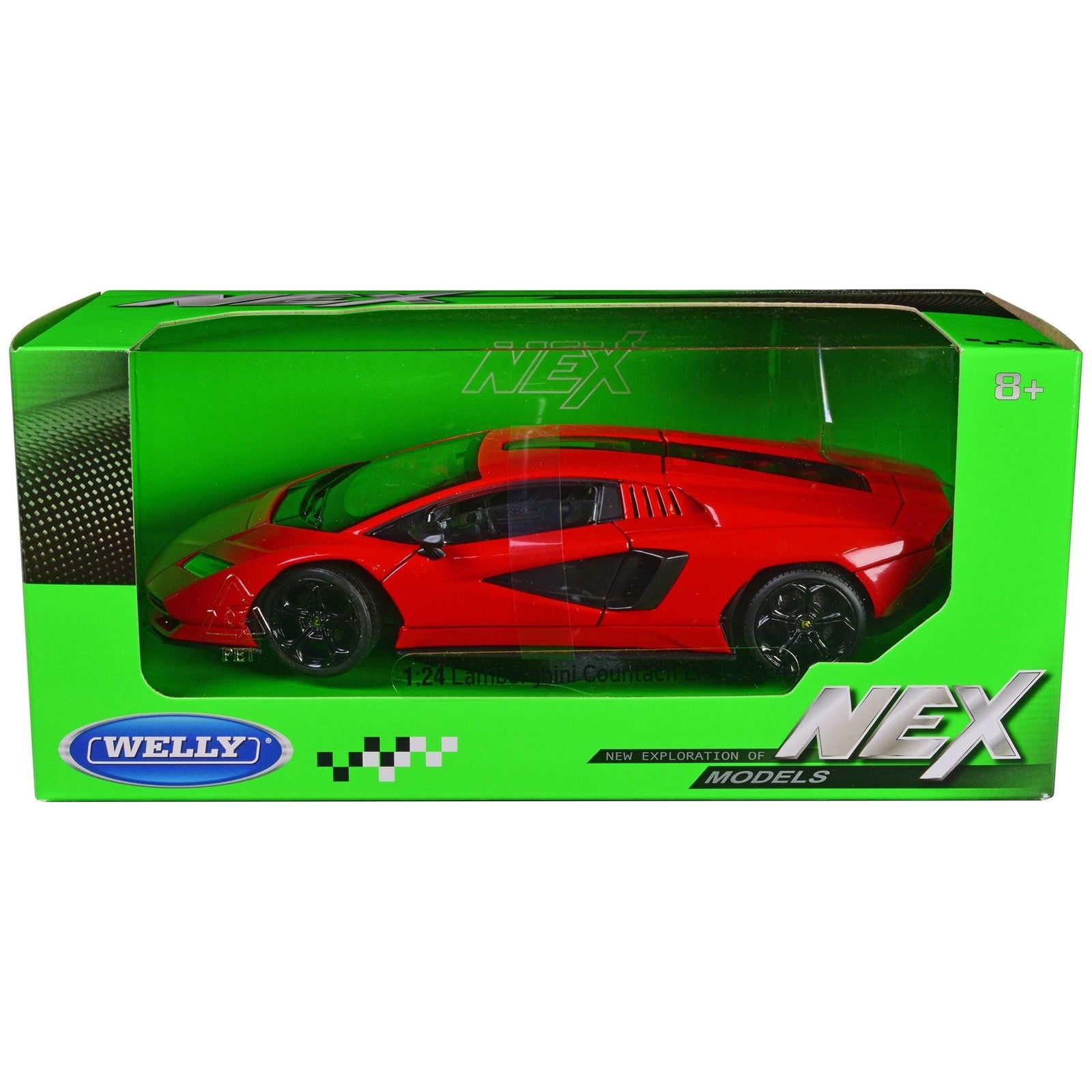 Lamborghini Countach LPI 800 - 4 Red "NEX Models" Series 1/24 Diecast Model Car by Welly - Welly - ModelCars.com